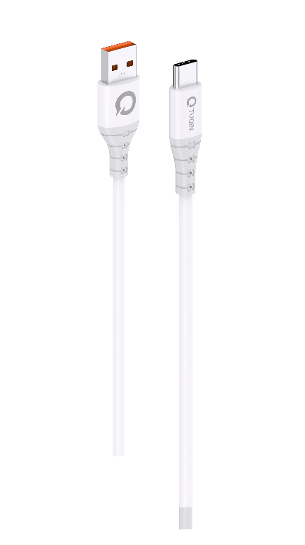 QTUQIN QD43T -DATA CABLE USB TO TYPE -C - WHITE